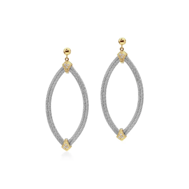 Best hoop earrings with gold-plated finishes for an affordable luxury vibe-0.10 ctw Diamond Cable Earrings | M10276580