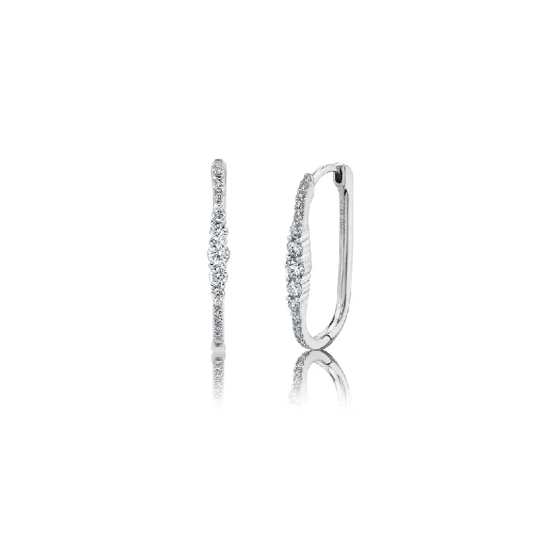 Best hoop earrings with snake-inspired designs for an edgy and fierce vibe-0.29 ctw Diamond Oval Hoop Earrings