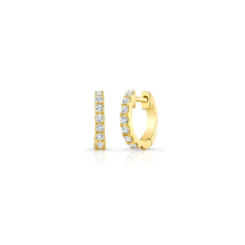 Hoop earrings with gold accents for a warm, elegant statement piece-0.30 ctw Diamond Huggie Earrings