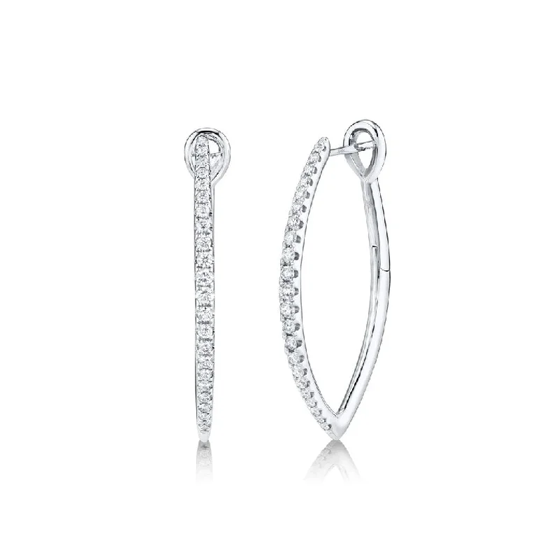 Hoop earrings with infinity loop designs for a continuous and eternal shape-0.75 ctw Diamond Hoop Earrings