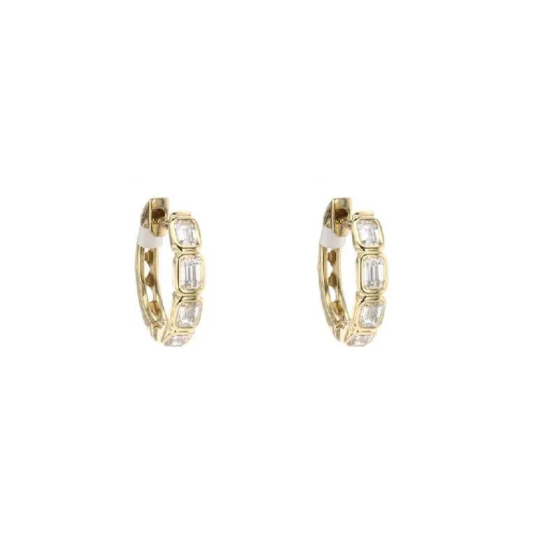 Classic hoop earrings with a thin profile for a sleek and subtle style-0.85 ctw Diamond Huggie Earrings