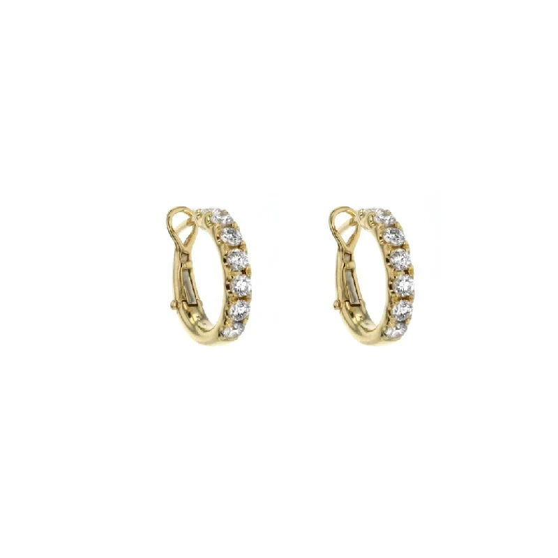 Hoop earrings with textured finishes for a vintage and classic style-1.15 ctw Diamond 12MM Hoop Earrings | M10275490