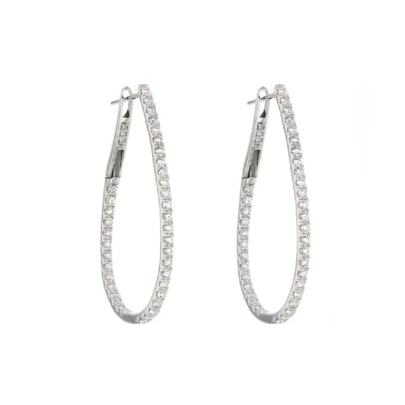 Best hoop earrings with baroque pearls for a luxurious and elegant vibe-1.33 ctw Diamond Inside-out Hoop Earrings