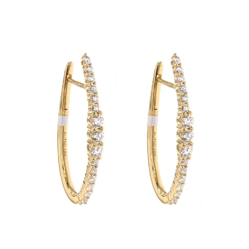 Hoop earrings with twisted metal designs for a dynamic and modern style-1.34 ctw Diamond Earrings