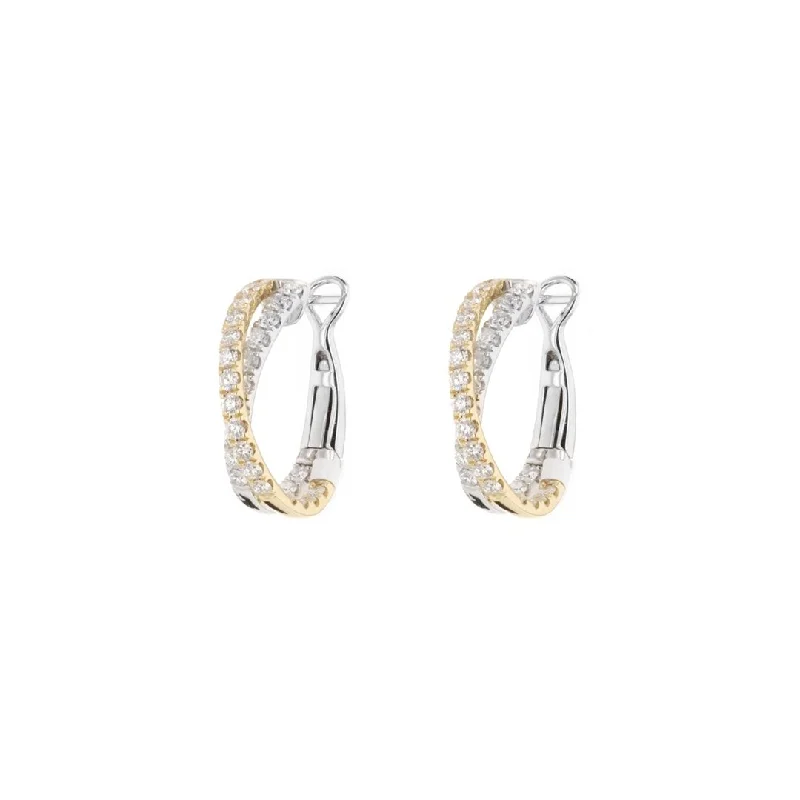 Hoop earrings with braided patterns for a detailed and textured finish-1.76 ctw Diamond Inside-Out Hoop Earrings