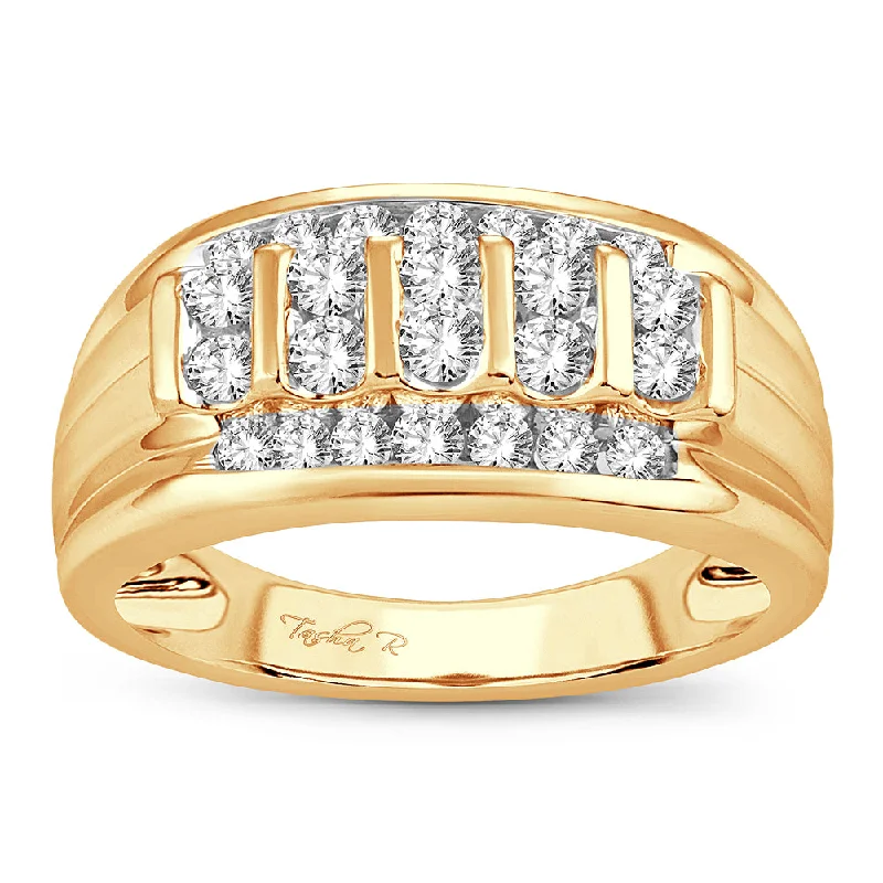 Best hoop earrings with gold for a luxurious and timeless look-14K  1.00CT DIAMOND MENS RING