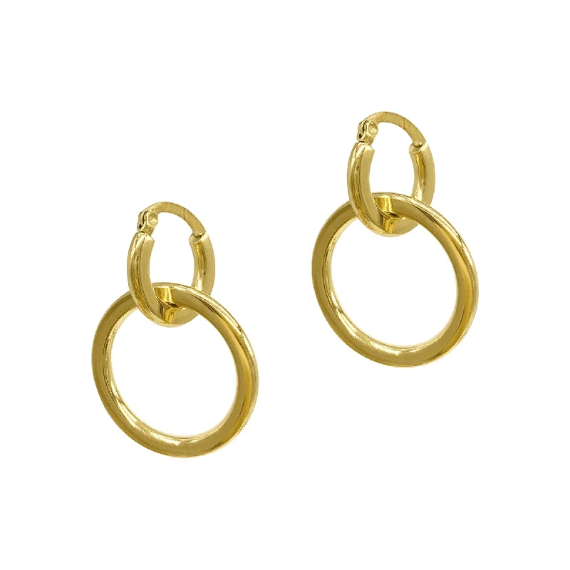 Best hoop earrings with baroque pearls for a luxurious and elegant vibe-14k Gold Plated Dangle Hoops