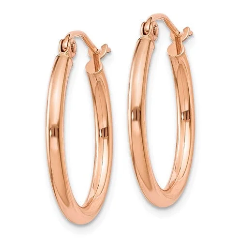 Hoop earrings with tortoiseshell designs for a chic and classic style-High Polish Gold Hoop Earrings 20x2mm