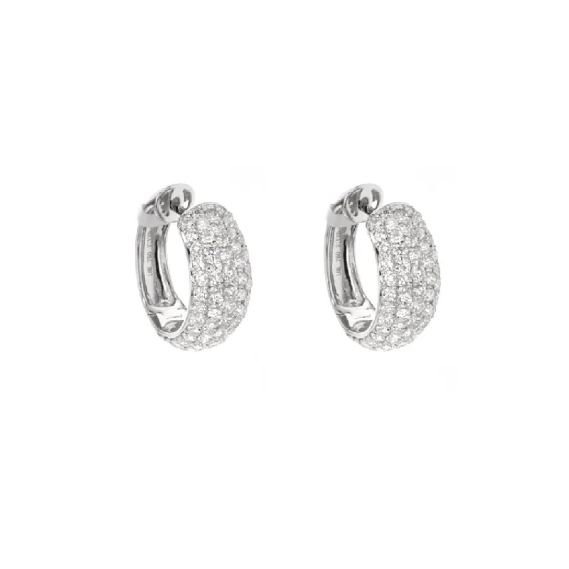 Best hoop earrings with twisted rope designs for a nautical-inspired style-2.98 ctw Diamond Huggie Earrings