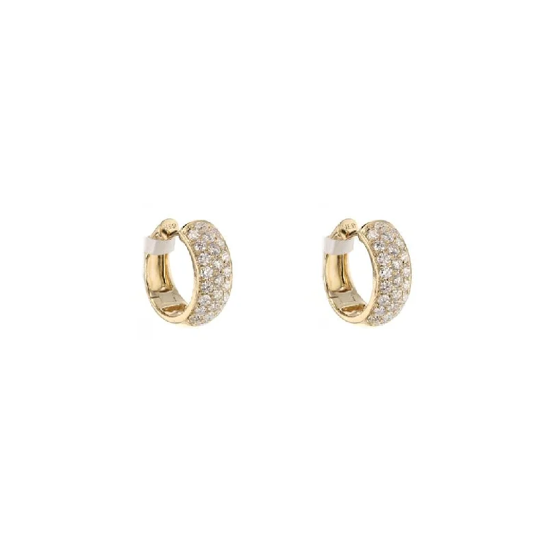 Best hoop earrings with sterling silver for an affordable and chic design-3-Row Hoop Diamond Earrings | 1.50 ctw | M10278529