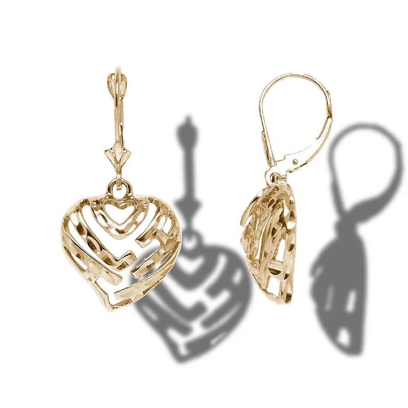 Best hoop earrings with vintage-style detailing for a nostalgic and timeless look-Aloha Heart Earrings in Gold - 15mm