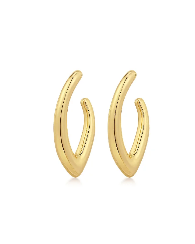 Classic hoop earrings with a thin profile for a sleek and subtle style-Chain Sculpt Link Earrings