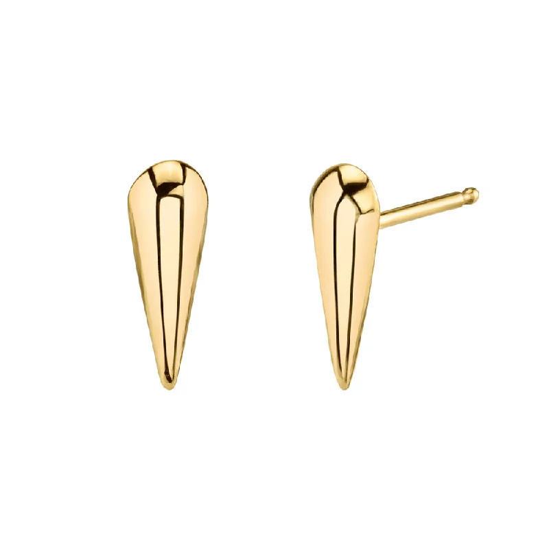 Best hoop earrings with hammered gold for a rustic yet elegant look-Droplet Studs