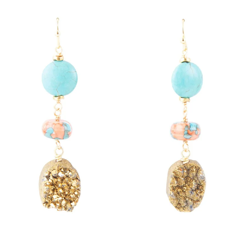 Best hoop earrings with minimal embellishments for a sleek and modern look-Druzy Drops Earrings