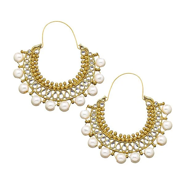 Best hoop earrings with geometric triangle shapes for a modern, chic design-Amrita Earrings in Pearl