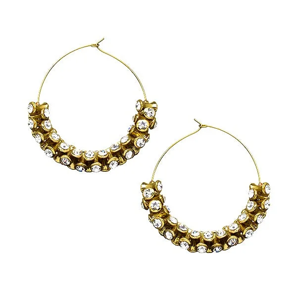 Small hoop earrings for a delicate and understated everyday wear-Prisha Earrings in Gold