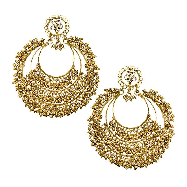 Best hoop earrings with gemstone accents for a colorful and elegant appearance-Siya Earrings in Gold