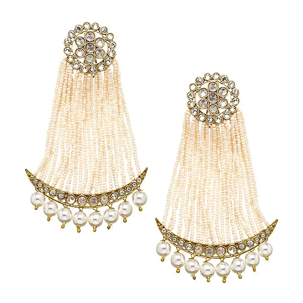 Medium hoop earrings for an everyday look with the perfect balance of style-Jai Earrings in Pearl