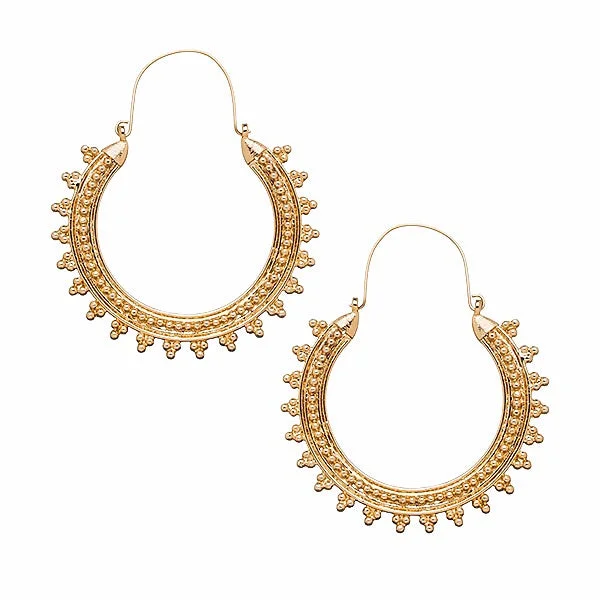 Hoop earrings with removable pendants for a versatile and customizable accessory-Bohemian Hoop Earrings