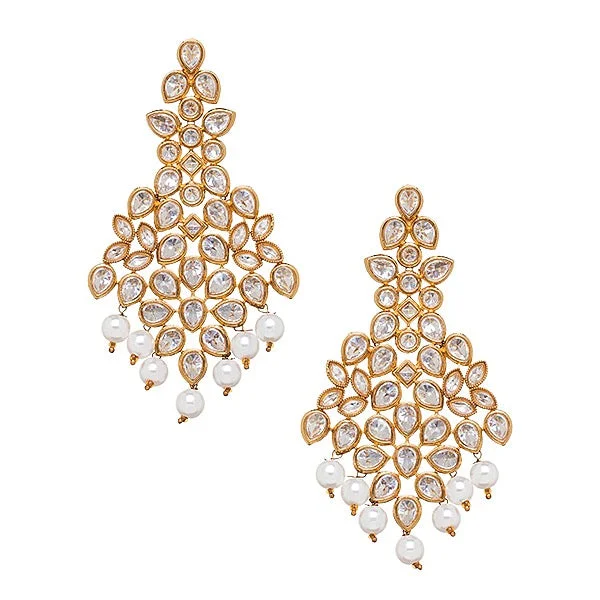 Hoop earrings with pearl accents for a chic and classic style-Maharani Earrings in Pearl