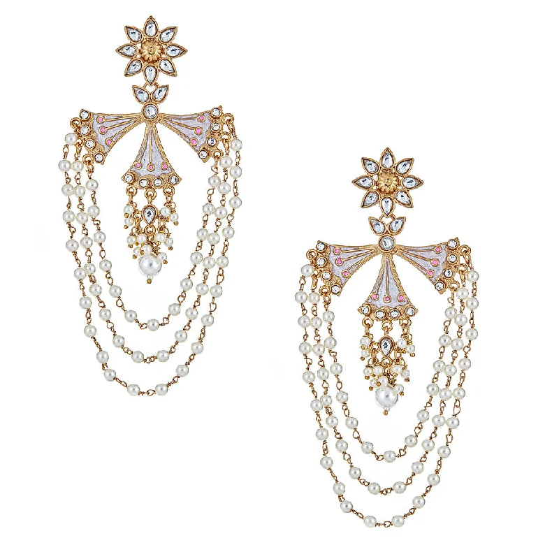 Hoop earrings with tortoiseshell designs for a chic and classic style-Starburst Floral Drops