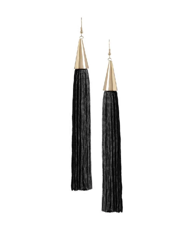 Best hoop earrings with infinity designs for a timeless and meaningful symbol-Eddie Borgo 12K Tassel Earrings