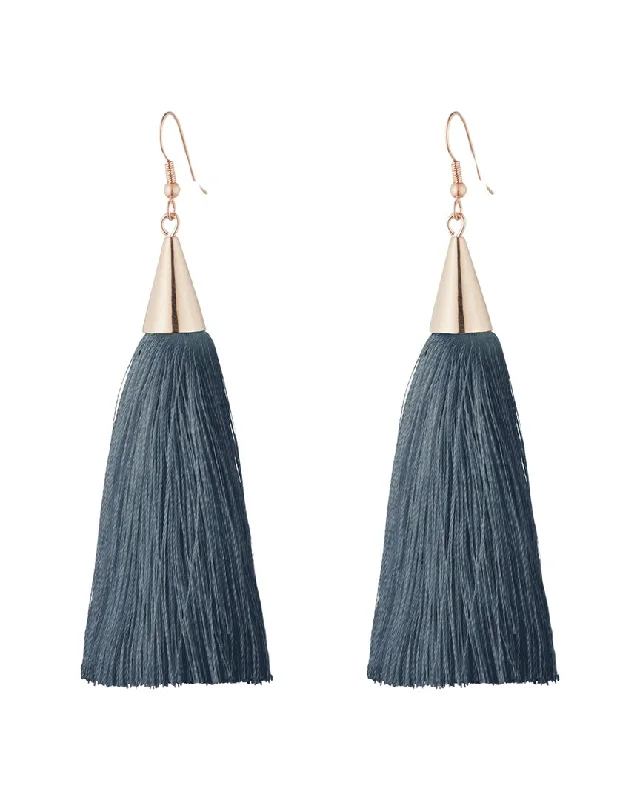 Hoop earrings with open designs for a modern, lighthearted vibe-Eddie Borgo 12K Tassel Earrings