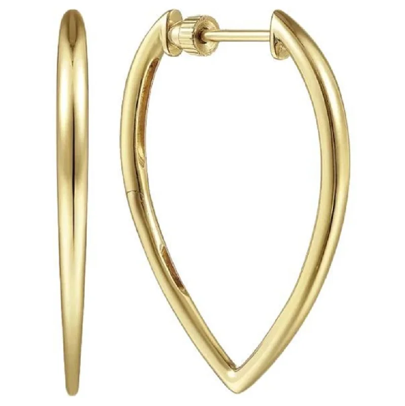 Best hoop earrings with infinity designs for a timeless and meaningful symbol-Geometric Droplet Pear Hoop Earrings