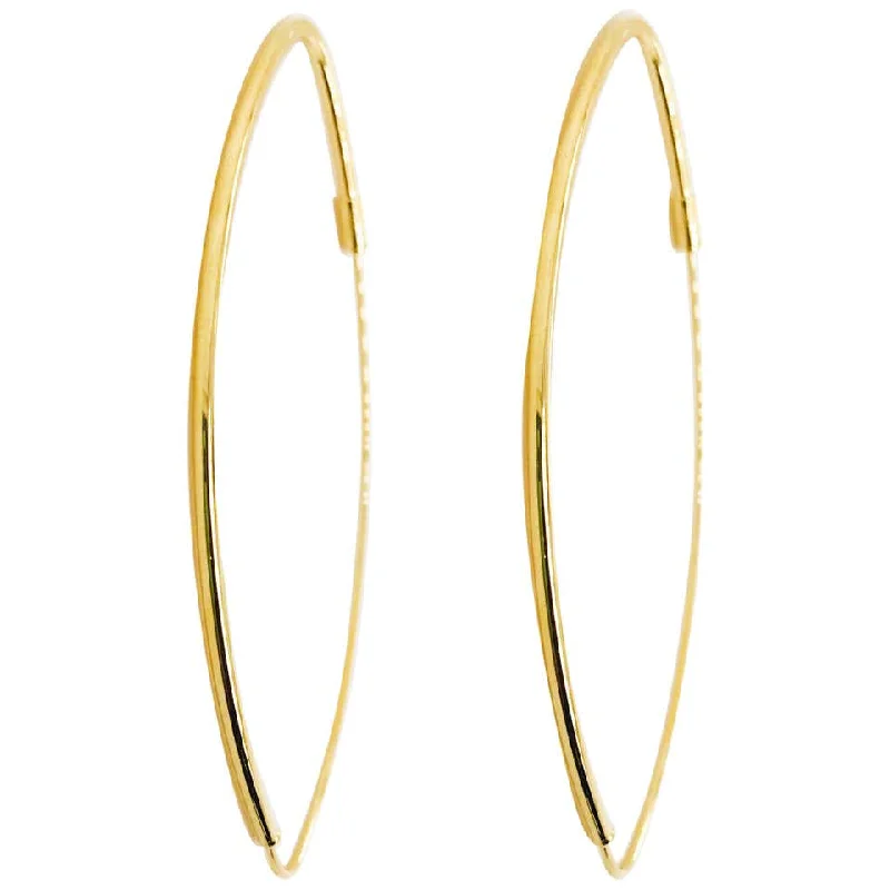 Hoop earrings with twisted metal designs for a dynamic and modern style-Gold Oval Hoop Earrings