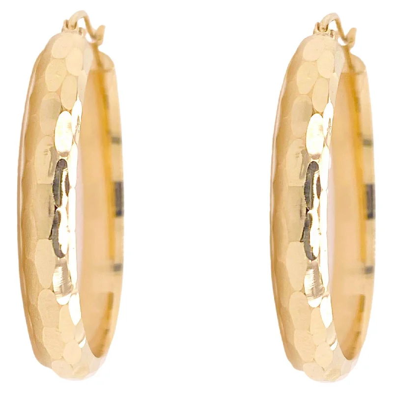 Best hoop earrings with hammered gold for a rustic yet elegant look-Hammered Hoop Earrings