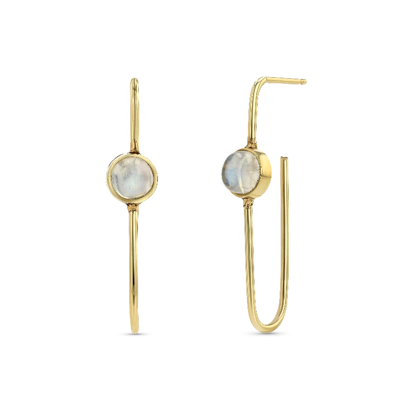 Best hoop earrings with marbled designs for a trendy and artistic effect-Link Lights - Moonstone