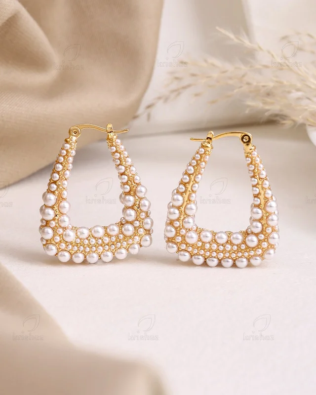 Hoop earrings with pearl accents for a chic and classic style-Mike Fashionable Hoops