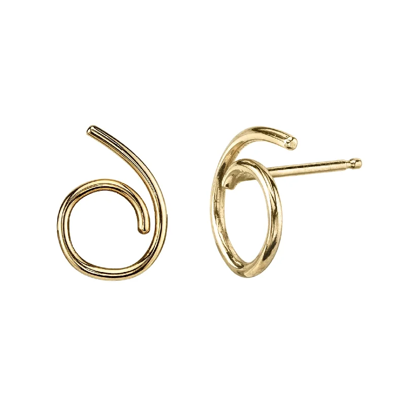 Hoop earrings with a matte black finish for a sleek, edgy vibe-Mini Six Studs