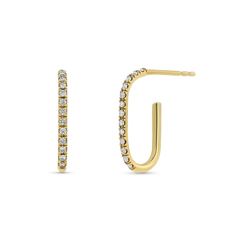 Best hoop earrings with snake-inspired designs for an edgy and fierce vibe-Pave Link Studs