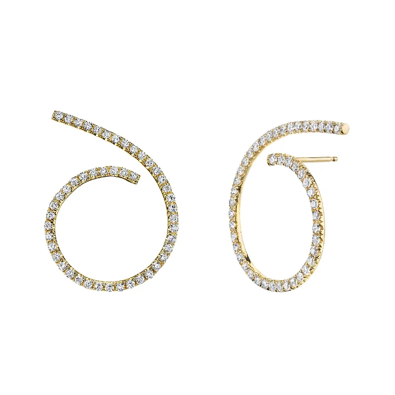 Best hoop earrings with butterfly motifs for a playful and whimsical appearance-Pave Six Studs