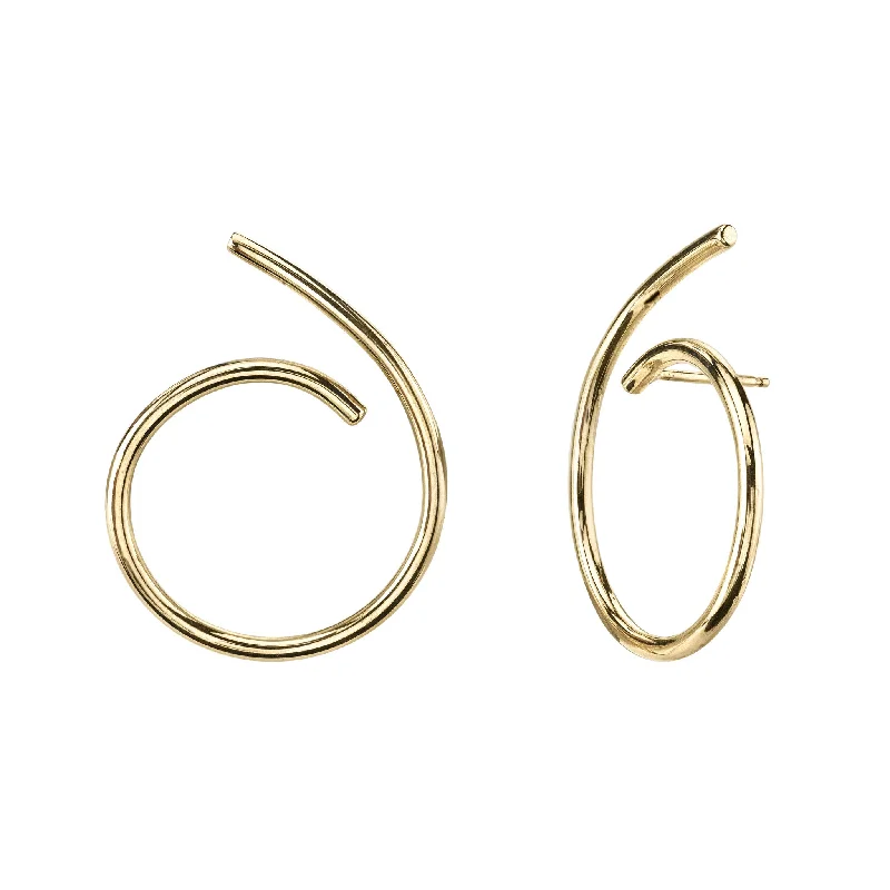 Hoop earrings with multi-tone finishes for a colorful and layered effect-Six Studs