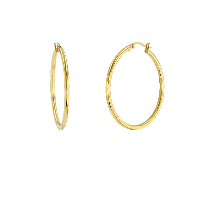 Hoop earrings with rhinestone-studded rims for a glamorous touch-Timeless Hoops