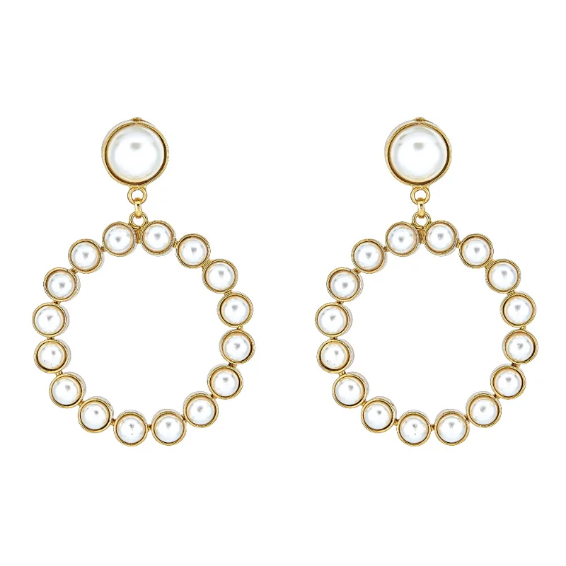 Best hoop earrings with snake-inspired designs for an edgy and fierce vibe-YASMIN PEARL HOOP EARRING