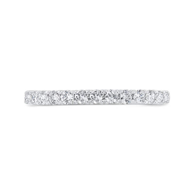 Necklaces and pendants with pearls for a classic and sophisticated touch-14K White Gold Diamond Wedding Band