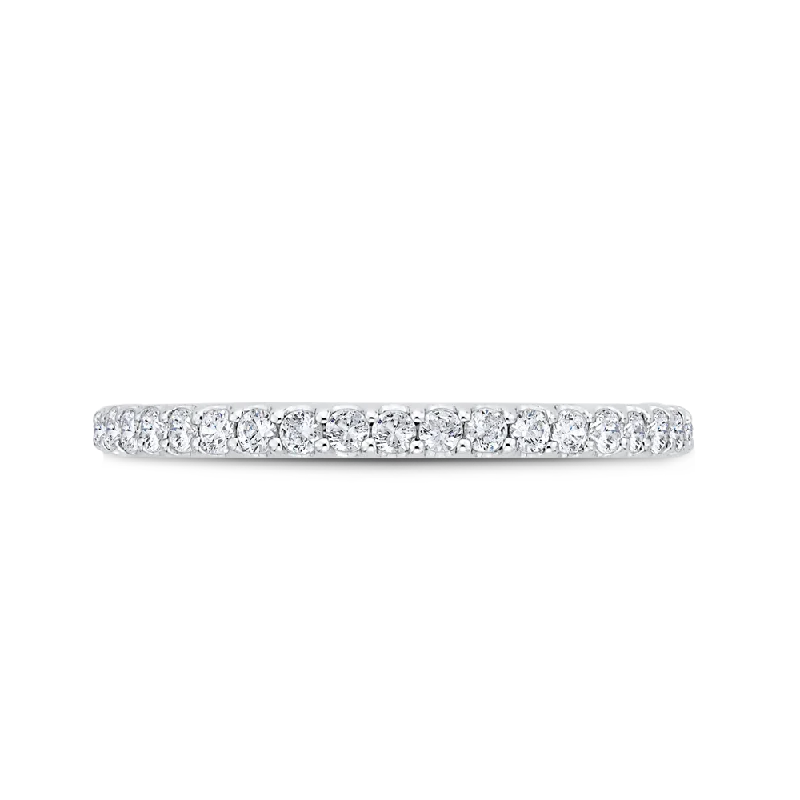 Necklaces and pendants with love knot designs for a romantic, meaningful symbol-14K White Gold Diamond Wedding Band