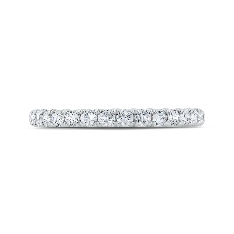 Best necklaces and pendants with statement designs for a fashionable accessory-14K White Gold Diamond Wedding Band