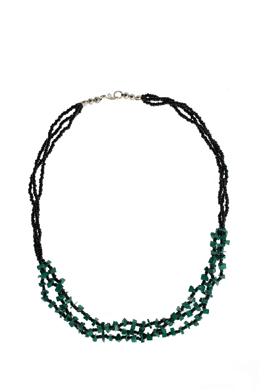 Beautiful necklaces and pendants with moon and star charms for a dreamy effect-3 Strand Chip Necklace Green