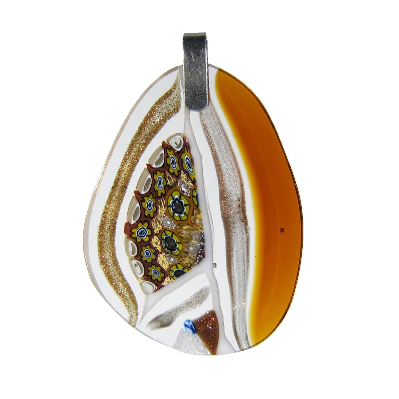 Best necklaces and pendants with seashell designs for a tropical, beachy vibe-Amber Drop-shaped Murrina Classica