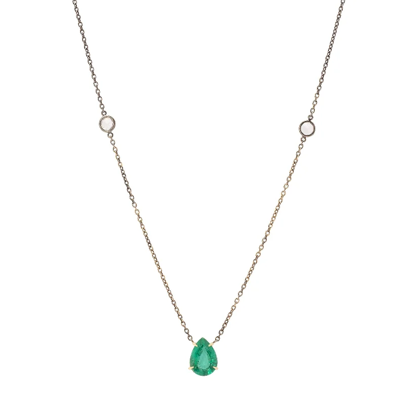 Best necklaces and pendants for everyday wear with minimalist designs-Pendant Necklace - Emerald & Sapphire