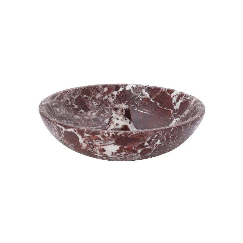 Best necklaces and pendants with cubic zirconia for a budget-friendly dazzling effect-Red Rock Marble Incense Holder - Small