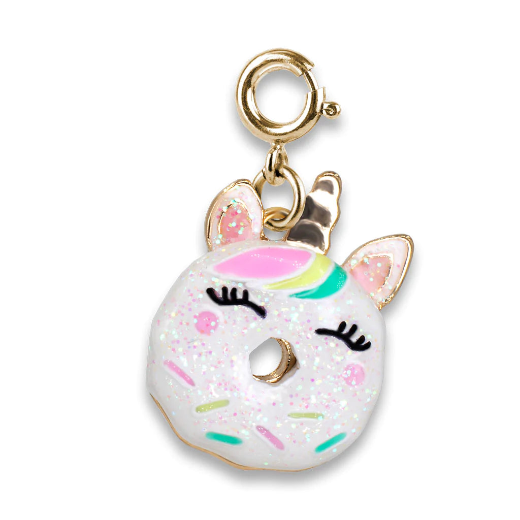 Best necklaces and pendants with black diamonds for an edgy, bold statement-CHARM IT! | Gold Unicorn Donut Charm