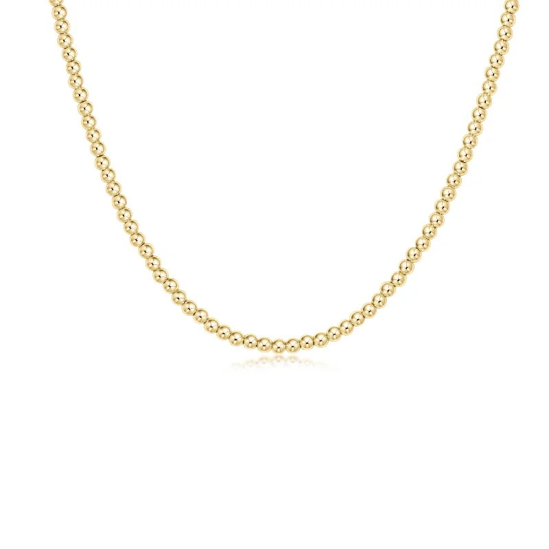 Best necklaces and pendants with cubic zirconia for a budget-friendly dazzling effect-Classic Gold 3mm Bead Choker