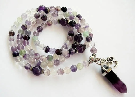 Unique necklaces and pendants with artistic shapes for a creative, one-of-a-kind design-Cleansing Healer 108 Mala