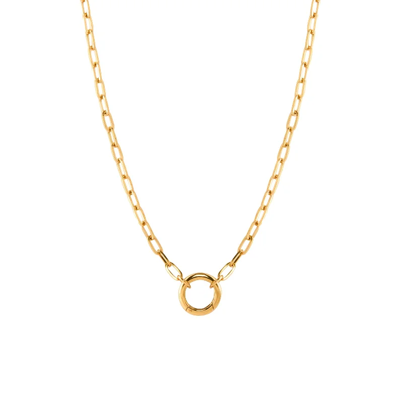 Necklaces and pendants with matching rings for a coordinated set of jewelry-Refined Clip Open Chain