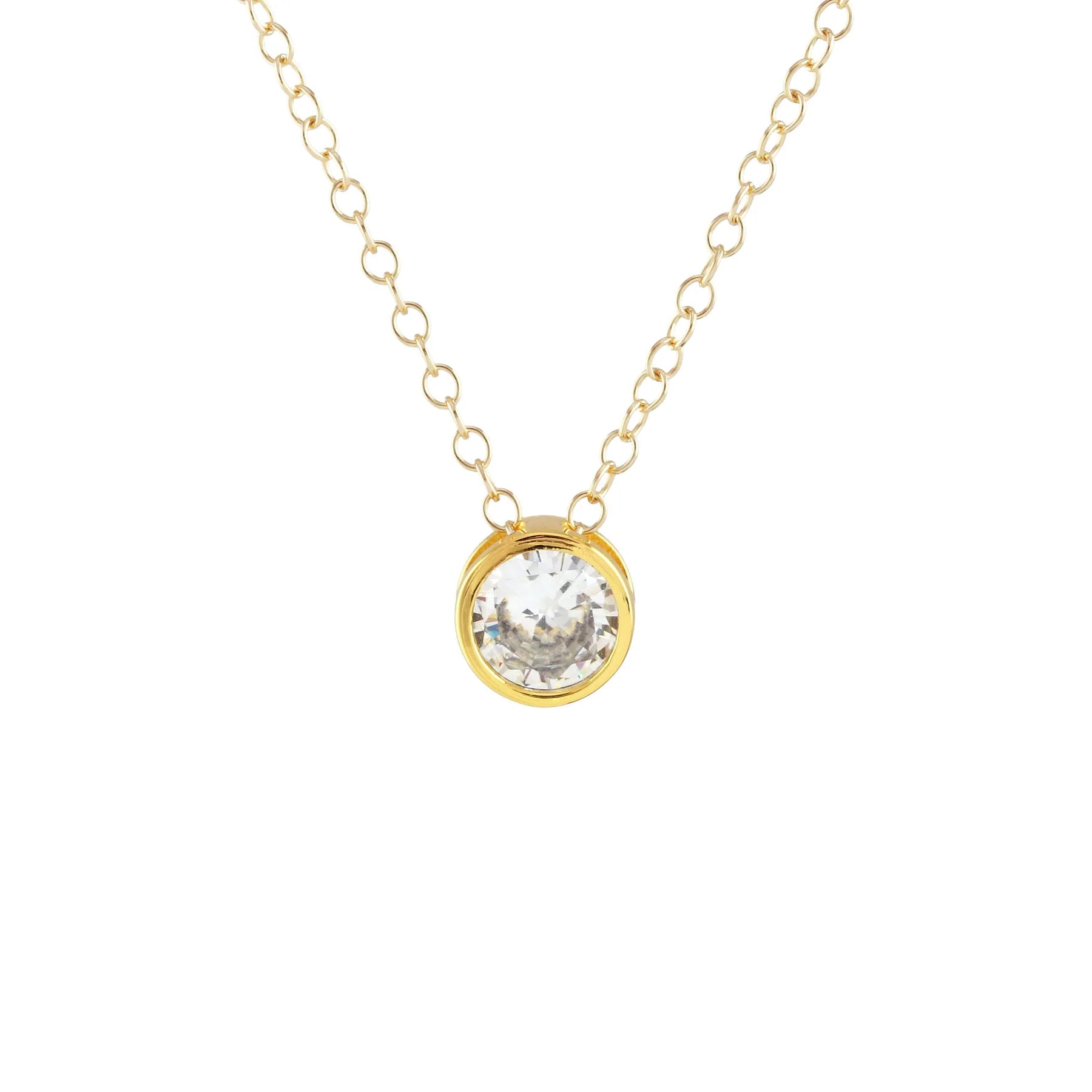 Best necklaces and pendants with vintage coin pendants for a unique accessory-Crystal Bezel Necklace